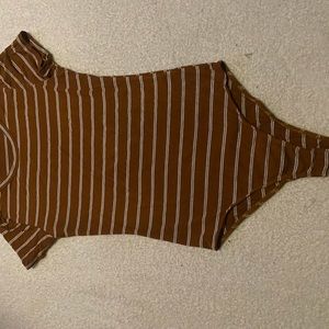 Brown and white striped bodysuit.I don’t like it anymore.